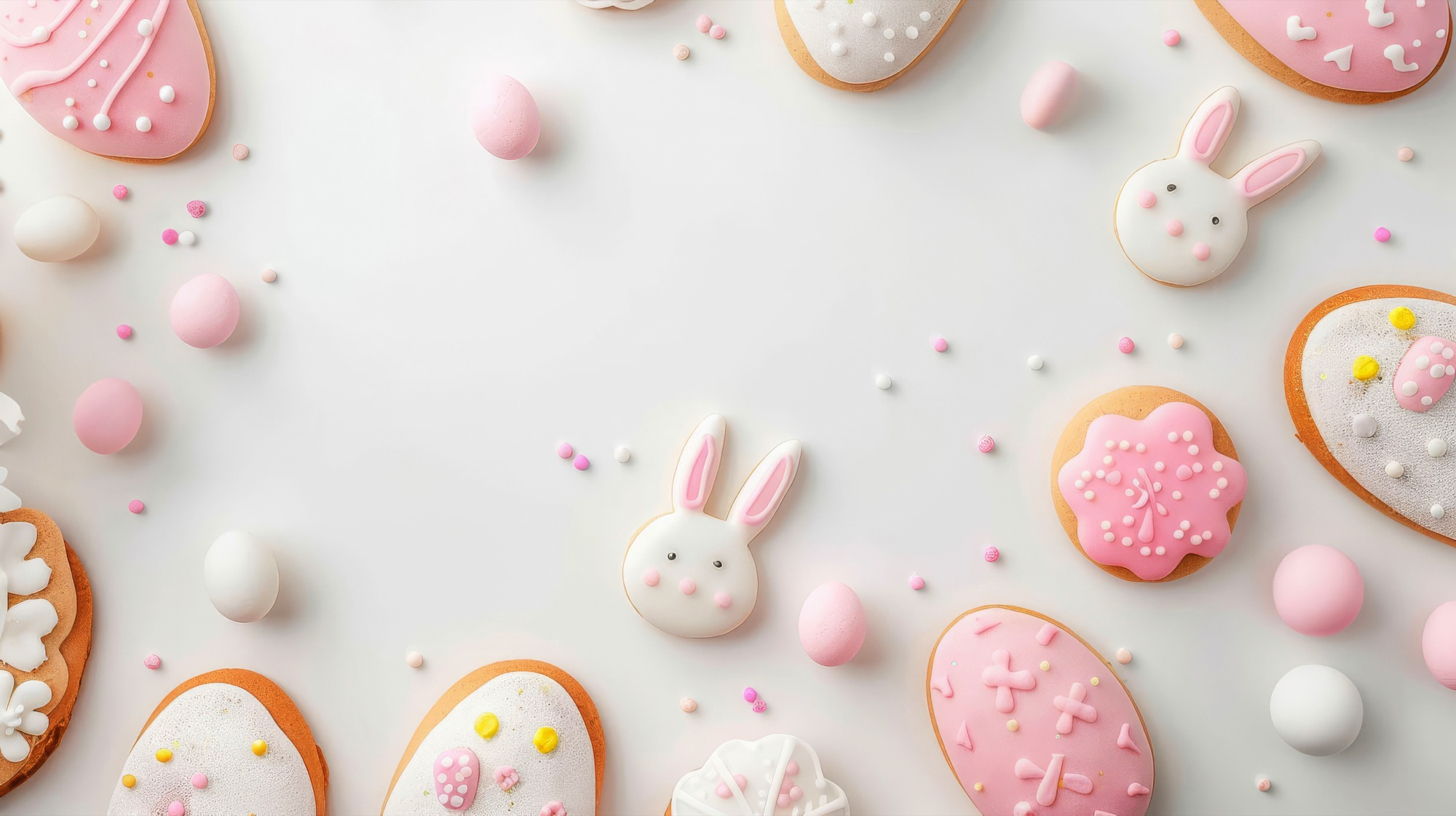 Pastel Easter cookies styled for a springtime mini session